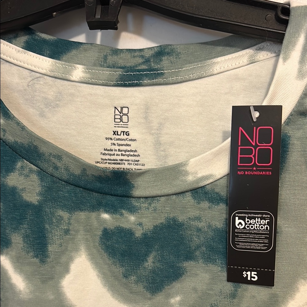 No Boundaries Green and White Tie-Dye Dress